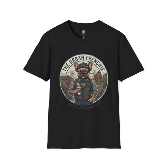 The Urban Frenchie T-Shirt | French Bulldog in City Attire | Gildan Softstyle 64000 Premium Tee