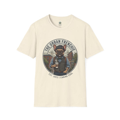 The Urban Frenchie T-Shirt | French Bulldog in City Attire | Gildan Softstyle 64000 Premium Tee