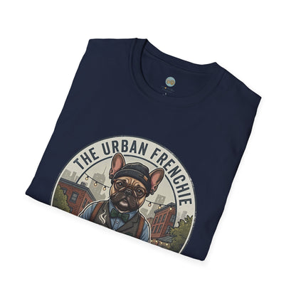 The Urban Frenchie T-Shirt | French Bulldog in City Attire | Gildan Softstyle 64000 Premium Tee