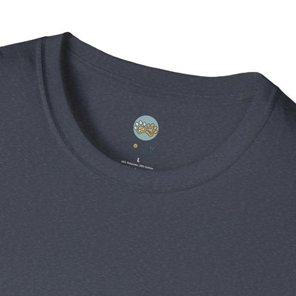 Cat Coffee Review T-Shirt — Relaxed Cat with Headphones & 5-Star Latte Tee | Gildan Softstyle 64000 Premium Tee