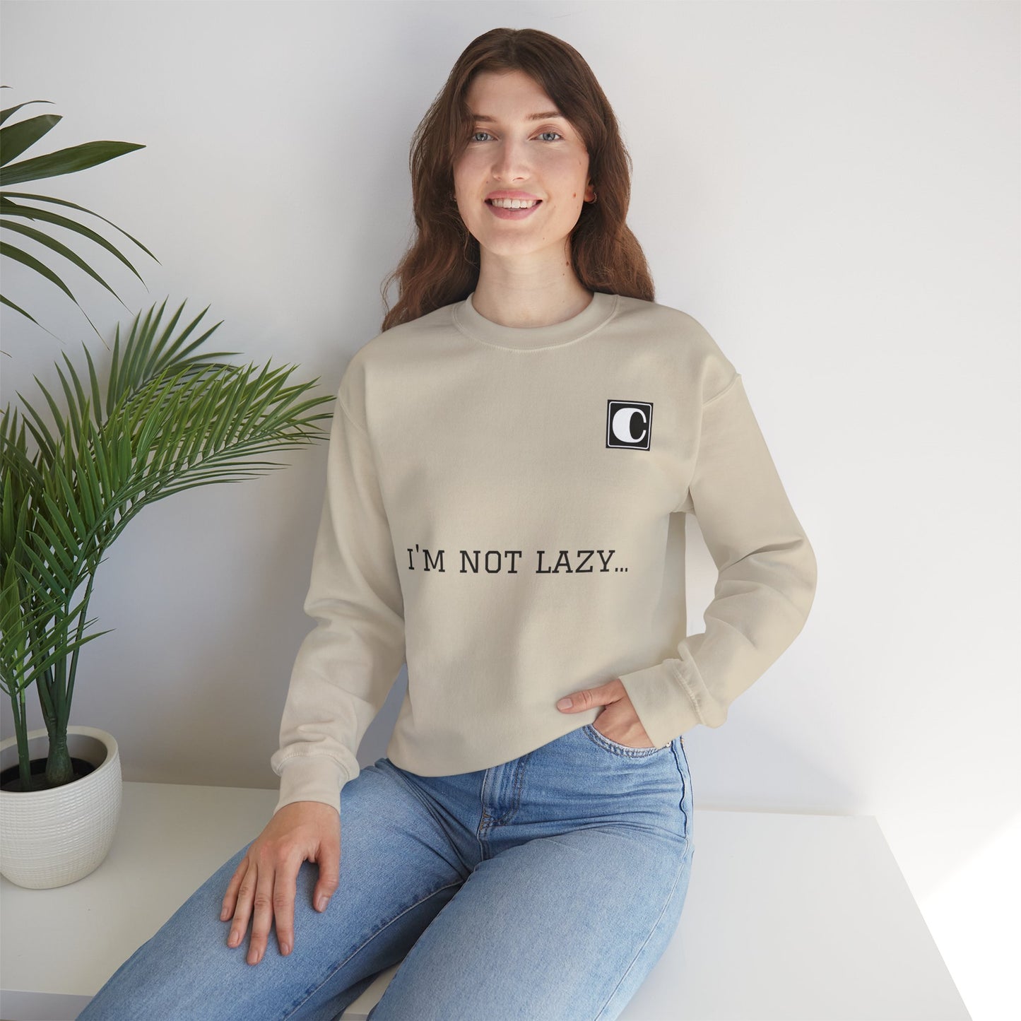 I'm Not Lazy Sweatshirt – 'I'm Just in Power Saving Mode' Crewneck