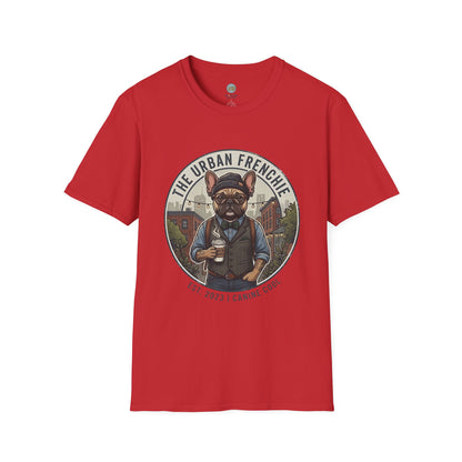 The Urban Frenchie T-Shirt | French Bulldog in City Attire | Gildan Softstyle 64000 Premium Tee