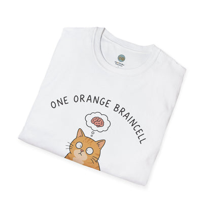 One Orange Braincell It's Not My Turn T-Shirt | Orange Cat Meme | Gildan Softstyle 64000