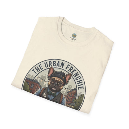 The Urban Frenchie T-Shirt | French Bulldog in City Attire | Gildan Softstyle 64000 Premium Tee