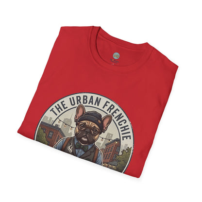 The Urban Frenchie T-Shirt | French Bulldog in City Attire | Gildan Softstyle 64000 Premium Tee