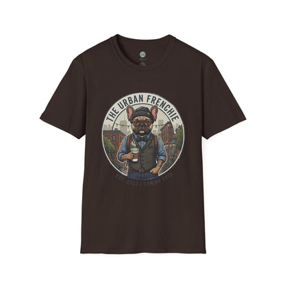 The Urban Frenchie T-Shirt | French Bulldog in City Attire | Gildan Softstyle 64000 Premium Tee