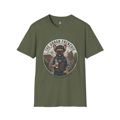 The Urban Frenchie T-Shirt | French Bulldog in City Attire | Gildan Softstyle 64000 Premium Tee