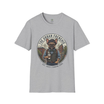 The Urban Frenchie T-Shirt | French Bulldog in City Attire | Gildan Softstyle 64000 Premium Tee
