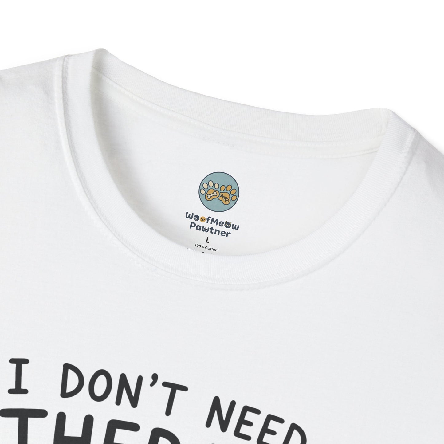 I Don't Need Therapy I Have My Frenchie T-Shirt | French Bulldog Lying on Back | Gildan Softstyle 64000