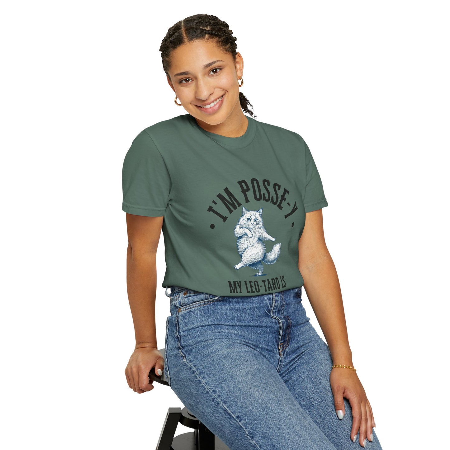 Comfort Colors 1717 I'm Posse-y My Leo-tard is at The Laundry T-Shirt | Heavyweight Garment-Dyed Cotton | Funny Dance Humor