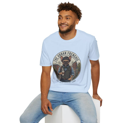 The Urban Frenchie T-Shirt | French Bulldog in City Attire | Gildan Softstyle 64000 Premium Tee