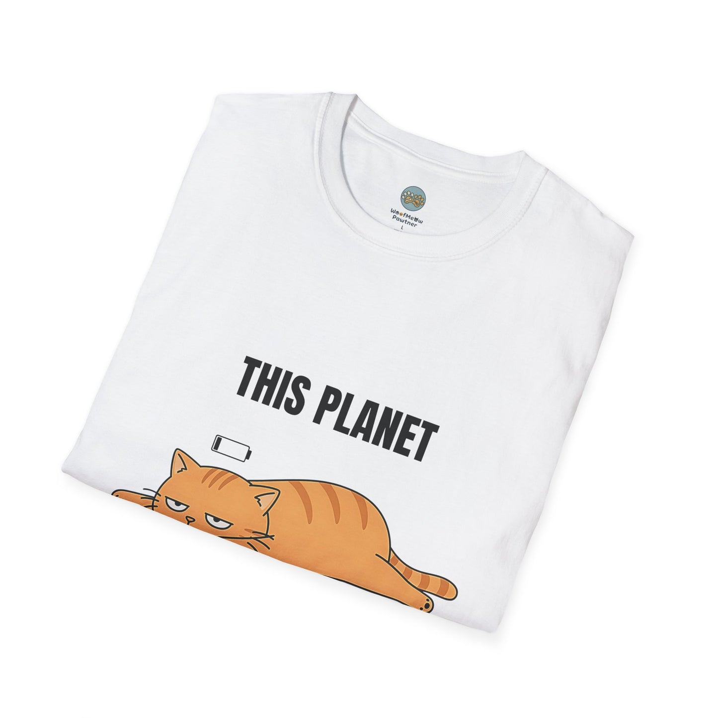 This Planet Is a Prison Orange Cat T-Shirt | Funny Existential Crisis Meme Tee | Gildan Softstyle 64000