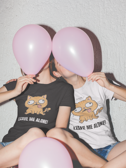 Leave Me Alone Orange Cat T-Shirt | Funny Ginger Cat Meme Slogan Tee | Gildan Softstyle 64000