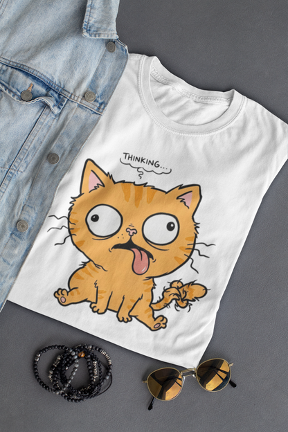 Leave Me Alone Orange Cat T-Shirt | Funny Ginger Cat Meme Slogan Tee | Gildan Softstyle 64000