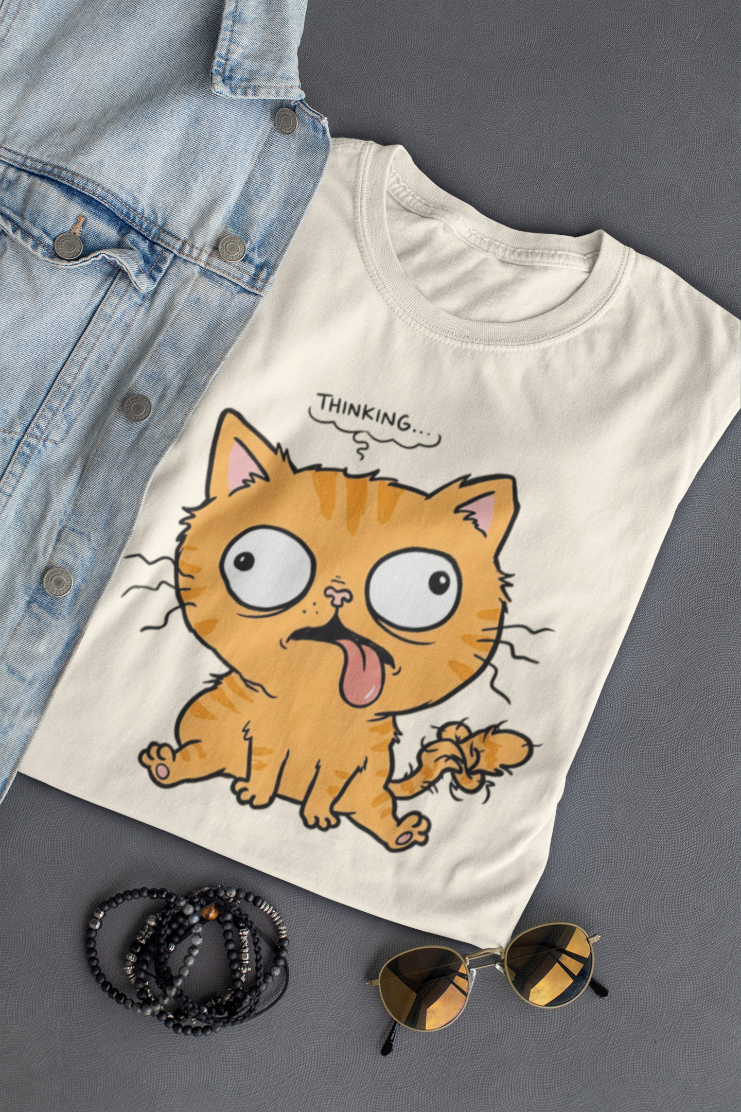 Leave Me Alone Orange Cat T-Shirt | Funny Ginger Cat Meme Slogan Tee | Gildan Softstyle 64000