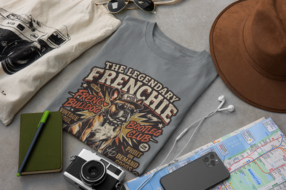 The Legendary Frenchie Vintage Bootleg T-Shirt | French Bulldog Bad to the Bone | Gildan Softstyle 64000 Premium Tee