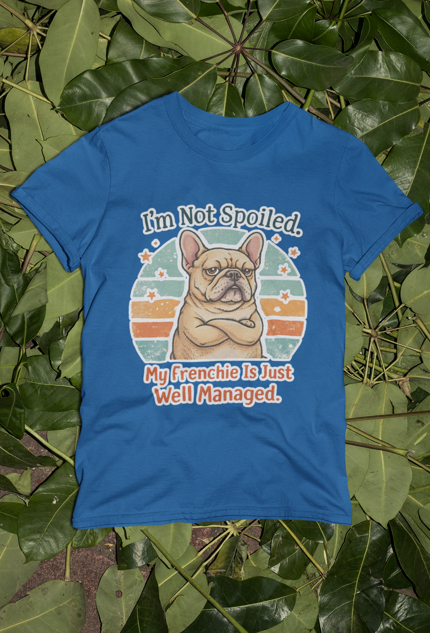 French Bulldog Gym T-Shirt | Smol But Strong - Frenchie Lifting Weights Retro Gym Vibe Design | Gildan Softstyle 64000 Premium Tee