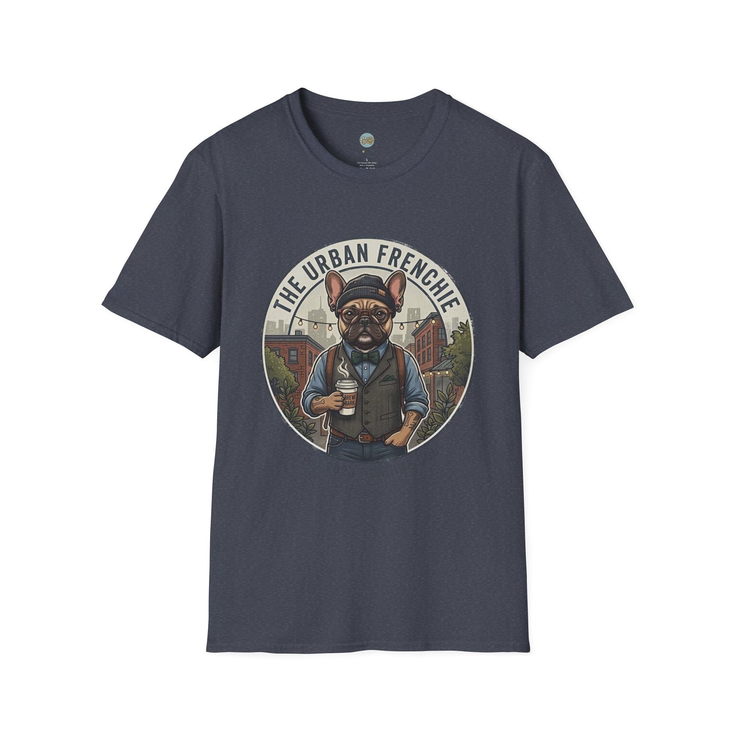 The Urban Frenchie T-Shirt | French Bulldog in City Attire | Gildan Softstyle 64000 Premium Tee
