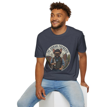 The Urban Frenchie T-Shirt | French Bulldog in City Attire | Gildan Softstyle 64000 Premium Tee