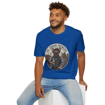 The Urban Frenchie T-Shirt | French Bulldog in City Attire | Gildan Softstyle 64000 Premium Tee
