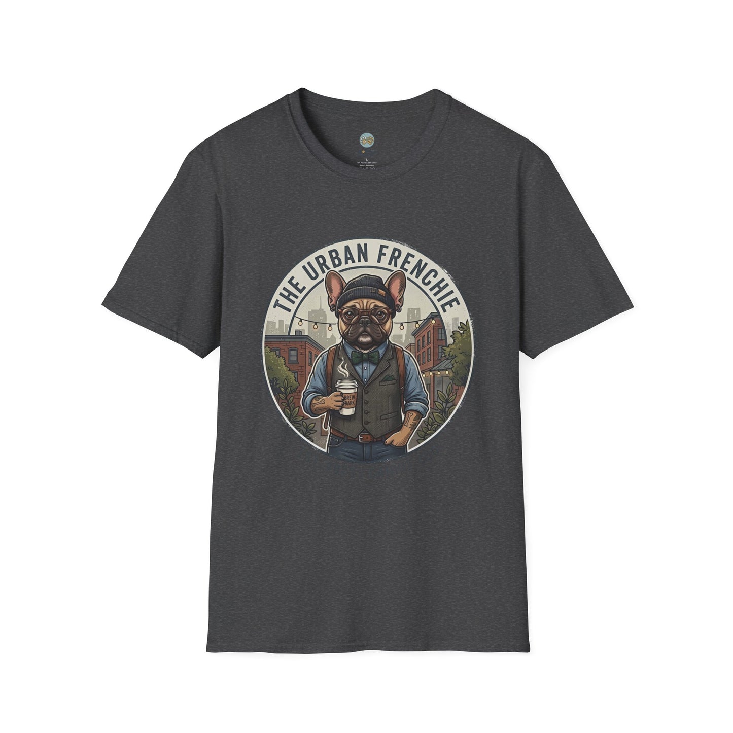 The Urban Frenchie T-Shirt | French Bulldog in City Attire | Gildan Softstyle 64000 Premium Tee