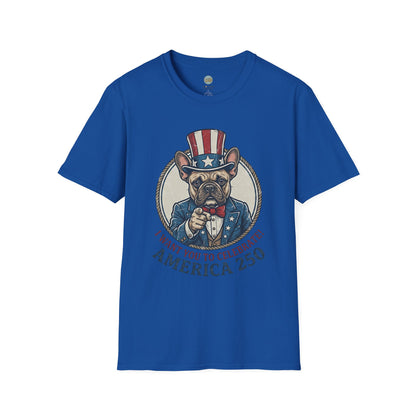French Bulldog 4th of July Shirt | America 250 - I Want You To Celebrate Frenchie Design | Gildan Softstyle 64000