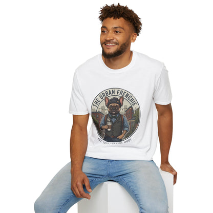 The Urban Frenchie T-Shirt | French Bulldog in City Attire | Gildan Softstyle 64000 Premium Tee