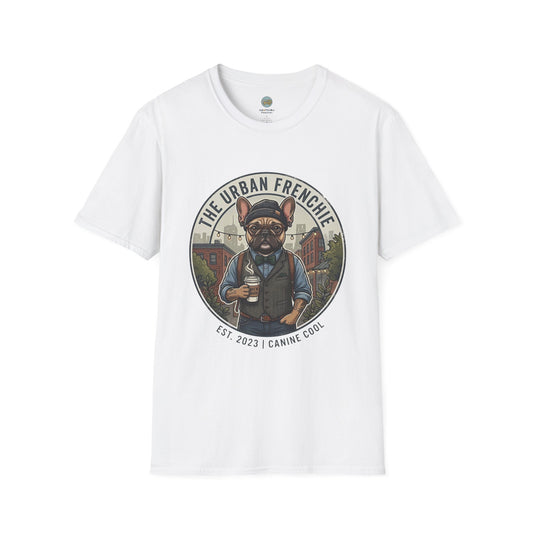 The Urban Frenchie T-Shirt | French Bulldog in City Attire | Gildan Softstyle 64000 Premium Tee
