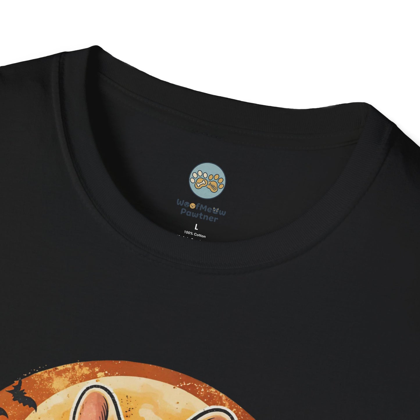 French Bulldog - Too Cute To Spook Halloween T-Shirt | Frenchie in Ghost Costume | Gildan Softstyle 64000 Premium Tee