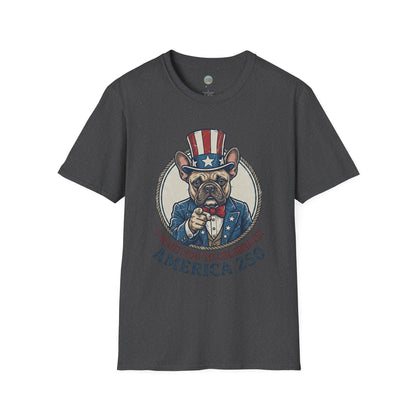 French Bulldog 4th of July Shirt | America 250 - I Want You To Celebrate Frenchie Design | Gildan Softstyle 64000