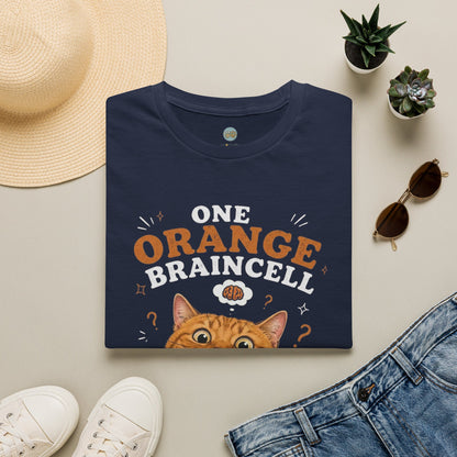 One Orange Braincell Waiting For My Turn T-Shirt | Orange Cat Meme | Gildan Softstyle 64000