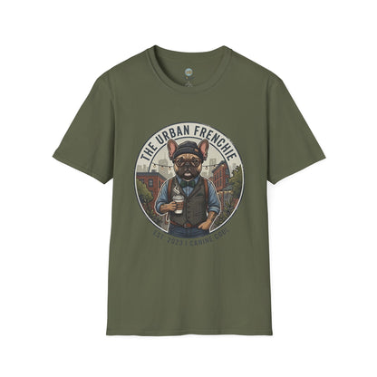 The Urban Frenchie T-Shirt | French Bulldog in City Attire | Gildan Softstyle 64000 Premium Tee