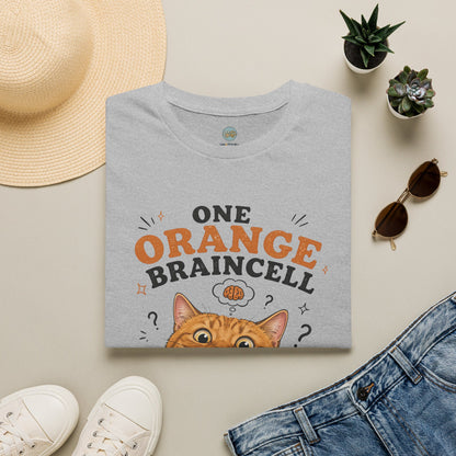 One Orange Braincell Waiting For My Turn T-Shirt | Orange Cat Meme | Gildan Softstyle 64000